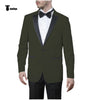 Tiavllya Tiavllya Formal Men's Slim Fit Peak Lapel Flat Blazer