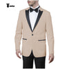 Tiavllya Tiavllya Formal Men's Slim Fit Peak Lapel Flat Blazer