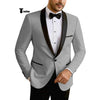 Tiavllya Tiavllya Formal Men's Slim Fit Shawl Lapel Flat Blazer