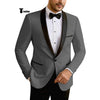 Tiavllya Tiavllya Formal Men's Slim Fit Shawl Lapel Flat Blazer