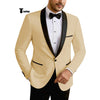 Tiavllya Tiavllya Formal Men's Slim Fit Shawl Lapel Flat Blazer