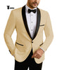 Tiavllya Tiavllya Formal Men's Slim Fit Shawl Lapel Flat Blazer