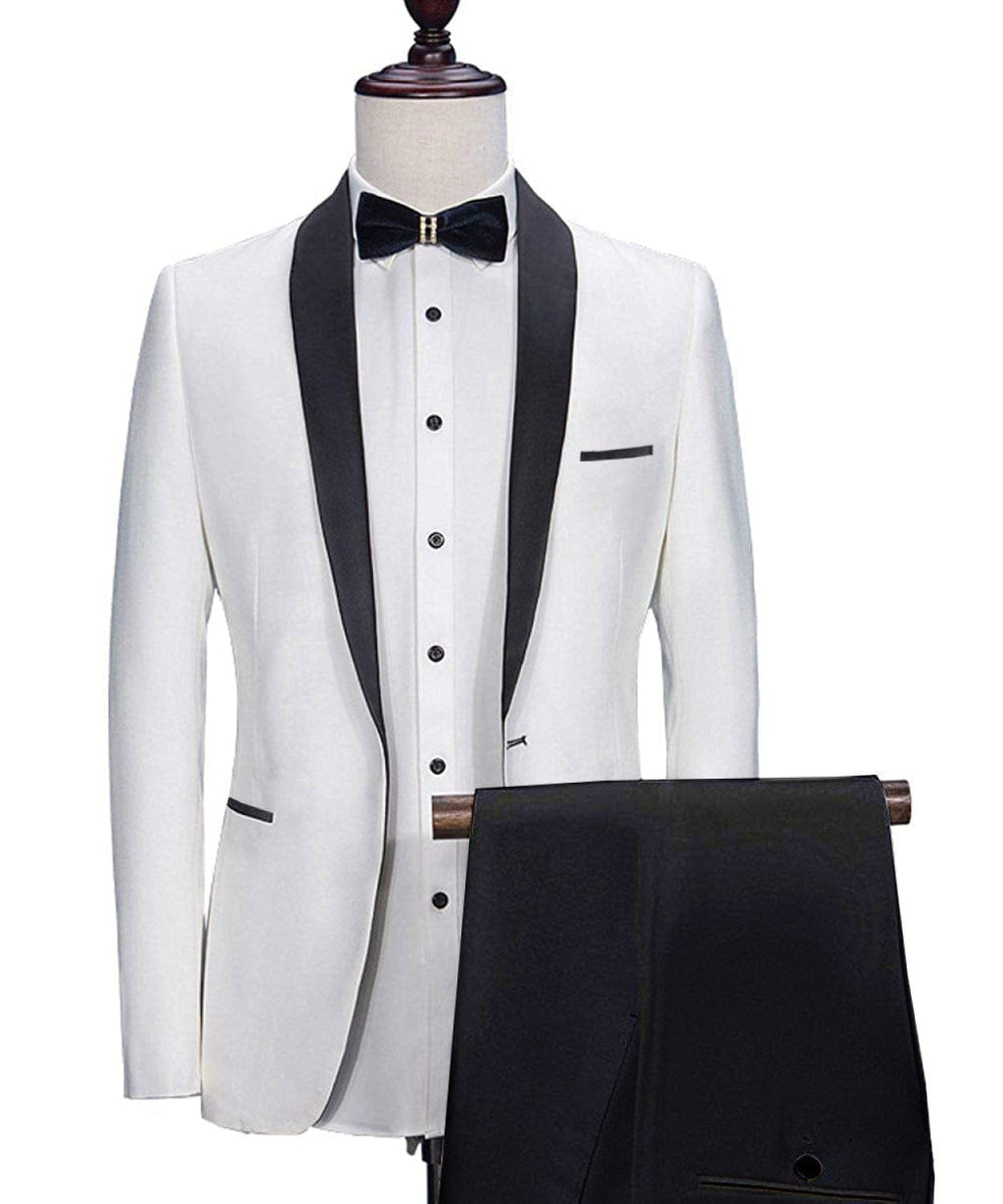 Tiavllya Tiavllya Formal Men's Slim Fit Shawl Lapel Flat Blazer