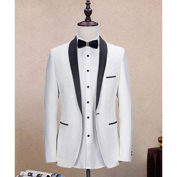 Tiavllya Tiavllya Formal Men's Slim Fit Shawl Lapel Flat Blazer