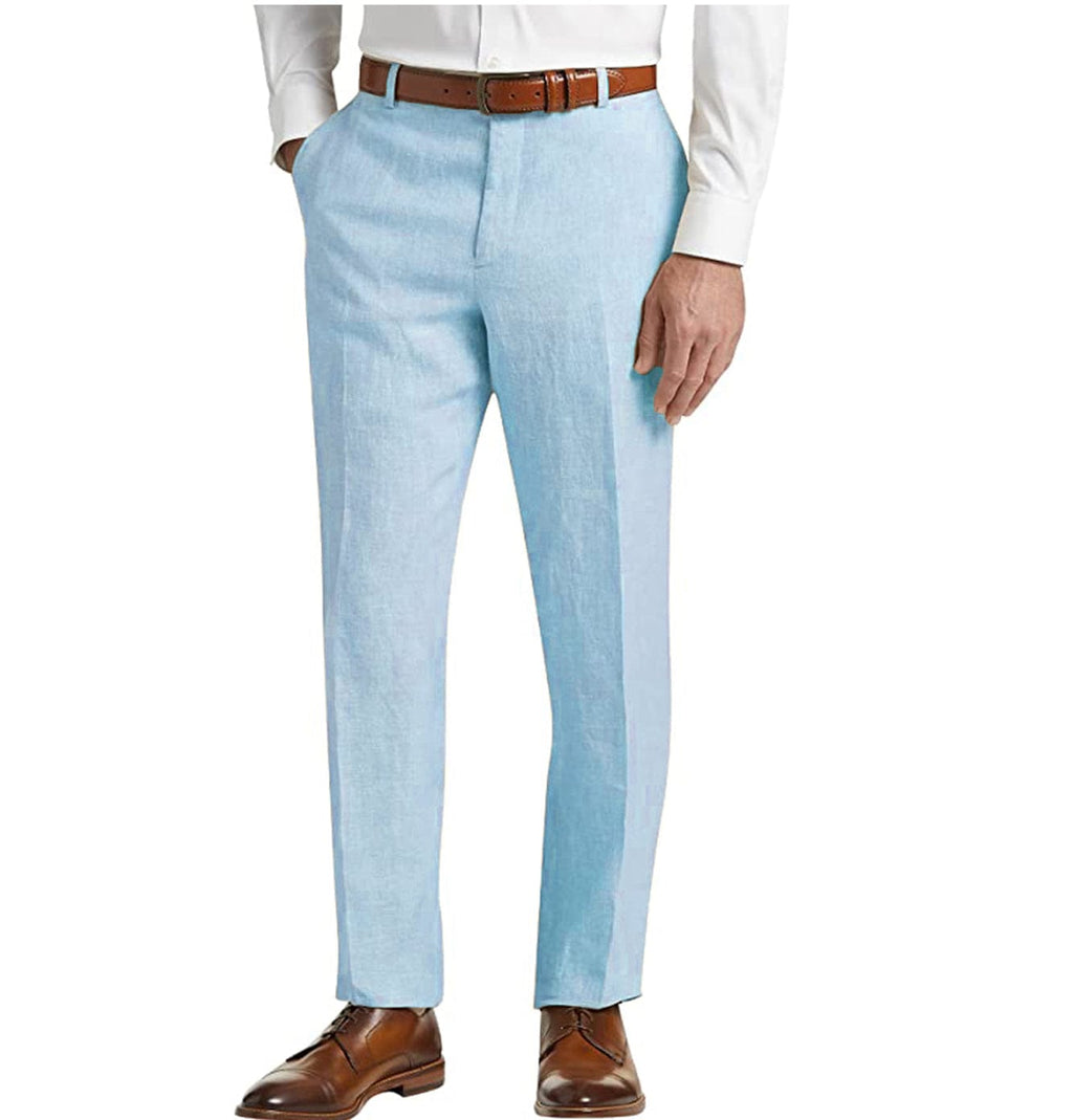 Tiavllya Tiavllya Formal Men's Suit Pants Cotton Linen Trousers For Wedding