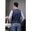 Tiavllya Tiavllya Formal Men's Tweed Herringbone V Neck Waistcoat