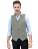 Tiavllya Tiavllya Formal Mens Regular Fit Tweed Notch Lapel Waistcoat