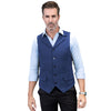 Tiavllya Tiavllya Formal Mens Regular Fit Tweed Notch Lapel Waistcoat