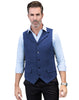 Tiavllya Tiavllya Formal Mens Regular Fit Tweed Notch Lapel Waistcoat