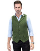 Tiavllya Tiavllya Formal Mens Regular Fit Tweed Notch Lapel Waistcoat