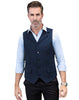 Tiavllya Tiavllya Formal Mens Regular Fit Tweed Notch Lapel Waistcoat