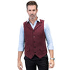 Tiavllya Tiavllya Formal Mens Regular Fit Tweed Notch Lapel Waistcoat