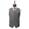 Tiavllya Tiavllya Formal Mens Regular Fit Tweed V Neck Waistcoat