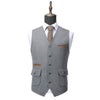 Tiavllya Tiavllya Formal Mens Regular Fit Tweed V Neck Waistcoat