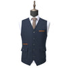 Tiavllya Tiavllya Formal Mens Regular Fit Tweed V Neck Waistcoat
