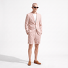 Tiavllya Tiavllya Leisure 2 Piece Men's Suit Flat Linen Notch Lapel Tuxedos (Blazer+Shorts)