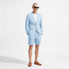 Tiavllya Tiavllya Leisure 2 Piece Men's Suit Flat Linen Notch Lapel Tuxedos (Blazer+Shorts)