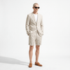 Tiavllya Tiavllya Leisure 2 Piece Men's Suit Flat Linen Notch Lapel Tuxedos (Blazer+Shorts)