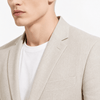 Tiavllya Tiavllya Leisure 2 Piece Men's Suit Flat Linen Notch Lapel Tuxedos (Blazer+Shorts)