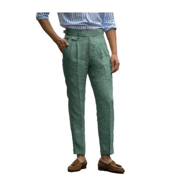 Tiavllya Tiavllya Leisure Men's Suit Pants Cotton Linen Trousers For Wedding