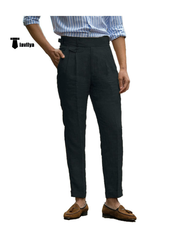 Tiavllya Tiavllya Leisure Men's Suit Pants Cotton Linen Trousers For Wedding