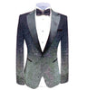 Tiavllya Tiavllya Men Fashion Gradual Change Color Sequins Tuxedos Suit Peak Lapel Blazer