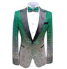 Tiavllya Tiavllya Men Fashion Gradual Change Color Sequins Tuxedos Suit Peak Lapel Blazer