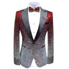 Tiavllya Tiavllya Men Fashion Gradual Change Color Sequins Tuxedos Suit Peak Lapel Blazer