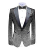 Tiavllya Tiavllya Men Fashion Gradual Change Color Sequins Tuxedos Suit Peak Lapel Blazer