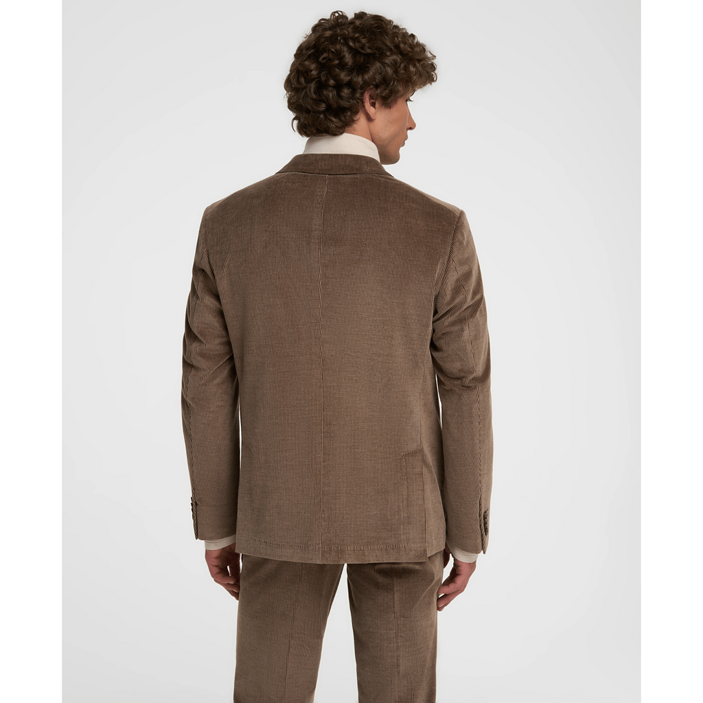Tiavllya Tiavllya Men's 2 Piece Vintage Corduroy Notch Lapel Jacket Suit Sports Coat Set (Blazer + Pant)