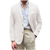 Tiavllya Tiavllya Men's 2 Pieces Mens Blazer Peak Lapel Linen For Wedding