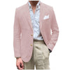 Tiavllya Tiavllya Men's 2 Pieces Mens Blazer Peak Lapel Linen For Wedding
