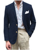 Tiavllya Tiavllya Men's 2 Pieces Mens Blazer Peak Lapel Linen For Wedding