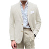 Tiavllya Tiavllya Men's 2 Pieces Mens Blazer Peak Lapel Linen For Wedding