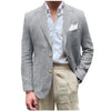 Tiavllya Tiavllya Men's 2 Pieces Mens Blazer Peak Lapel Linen For Wedding