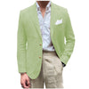 Tiavllya Tiavllya Men's 2 Pieces Mens Blazer Peak Lapel Linen For Wedding