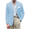 Tiavllya Tiavllya Men's 2 Pieces Mens Blazer Peak Lapel Linen For Wedding