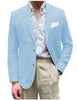 Tiavllya Tiavllya Men's 2 Pieces Mens Blazer Peak Lapel Linen For Wedding