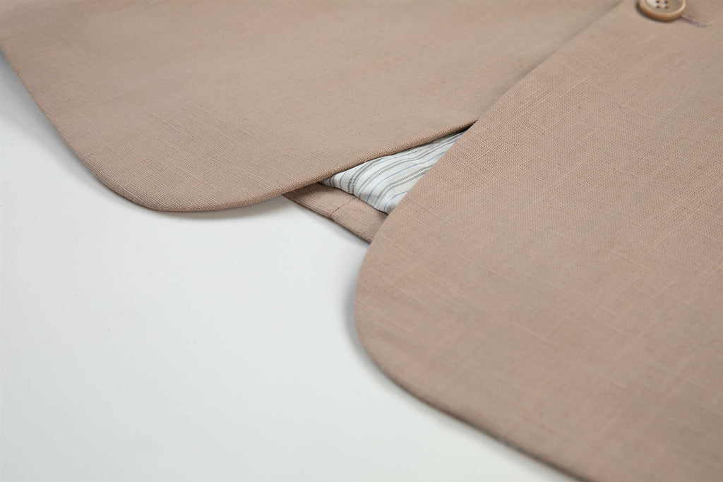 Tiavllya Tiavllya Men's 2 Pieces Mens Suit Notch Lapel Linen For Wedding (Blazer+Pants)