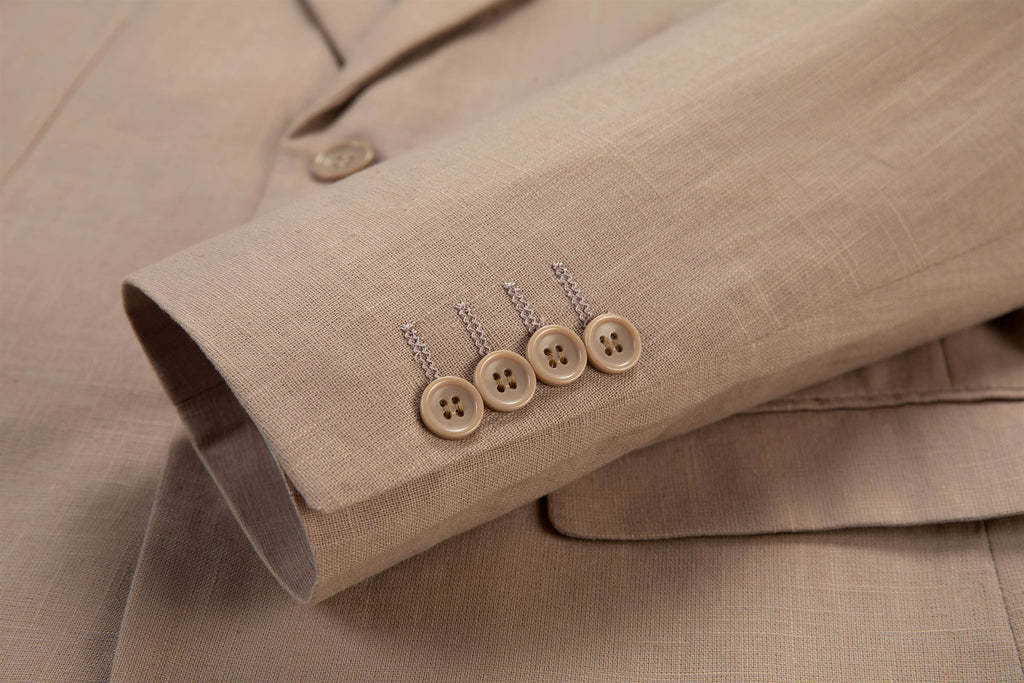 Tiavllya Tiavllya Men's 2 Pieces Mens Suit Notch Lapel Linen For Wedding (Blazer+Pants)