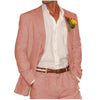 Tiavllya Tiavllya Men's 2 Pieces Mens Suit Notch Lapel Linen For Wedding (Blazer+Pants)