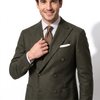 Tiavllya Tiavllya Men's Casual 2 Pieces Mens Suit Classic Tweed Peak Lapel Tuxedos (Blazer+Pants)
