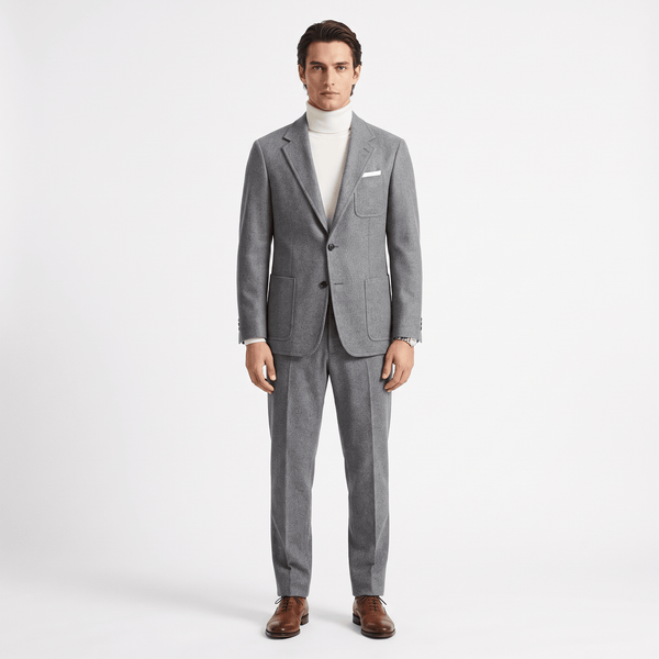 Tiavllya Tiavllya Men's Casual 2 Pieces Suit Tweed Notch Lapel Tuxedos (Blazer+Pants)