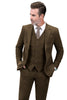 Tiavllya Tiavllya Men's Casual 3 Pieces Mens Suit Classic Tweed Notch Lapel Tuxedos (Blazer+vest+Pants)