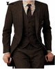 Tiavllya Tiavllya Men's Casual 3 Pieces Mens Suit Classic Tweed Notch Lapel Tuxedos (Blazer+vest+Pants)