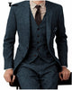 Tiavllya Tiavllya Men's Casual 3 Pieces Mens Suit Classic Tweed Notch Lapel Tuxedos (Blazer+vest+Pants)