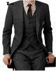 Tiavllya Tiavllya Men's Casual 3 Pieces Mens Suit Classic Tweed Notch Lapel Tuxedos (Blazer+vest+Pants)