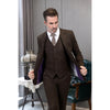Tiavllya Tiavllya Men's Casual 3 Pieces Mens Suit Classic Tweed Notch Lapel Tuxedos (Blazer+vest+Pants)
