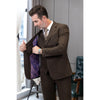 Tiavllya Tiavllya Men's Casual 3 Pieces Mens Suit Classic Tweed Notch Lapel Tuxedos (Blazer+vest+Pants)