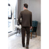 Tiavllya Tiavllya Men's Casual 3 Pieces Mens Suit Classic Tweed Notch Lapel Tuxedos (Blazer+vest+Pants)